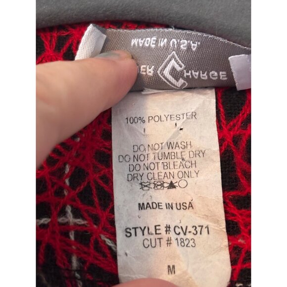 Cover Charge Womens Medium Abstract Swing Jacket Red Black Gray - Picture 6 of 8